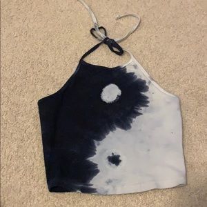 Yin and yang halter top